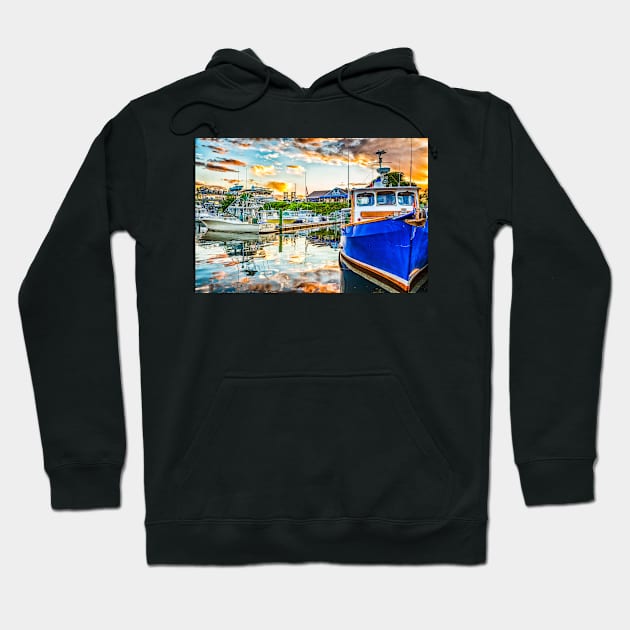 Falmouth Harbor Cape Cod Hoodie by Gestalt Imagery